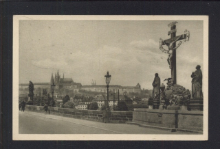 Praha. Kříž na Karlově mostě