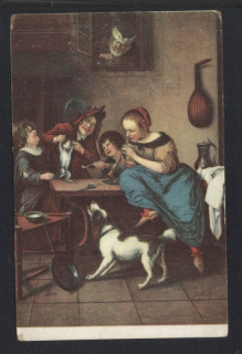 Jan Steen - Děti se učí tanec (litografie)