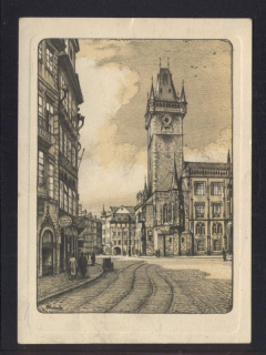 V. Kubašta - Staroměstská radnice před 5. V. 1945