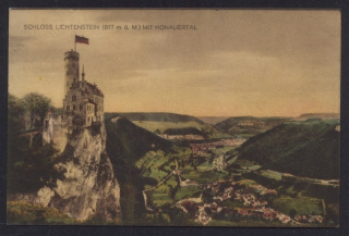 Schloss Lichtenstein mit Honauertal