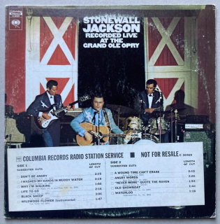 Stonewall Jackson - Recorded Live At The Grand Ole Opry (LP)