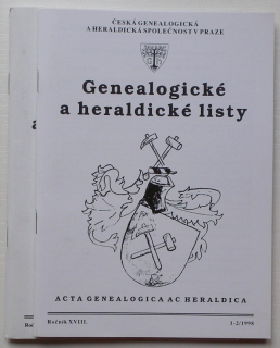 Genealogické a heraldické listy 1998 (ročník 18, komplet / 4 čísla)