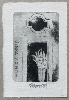 Vladimír Komárek (1928-2002) - Ex libris Ženka Vizinová (lept)