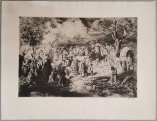 Adolf Jelínek Alex (1890-1957) - Kázání Mistra Jana Husa, lept