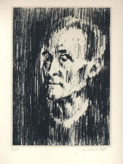 Jiří Mádlo - Kněz, básník František Kašpar (litografie)