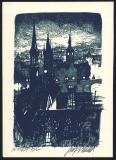 Josef Vrana (*1939) - Praha - litografie