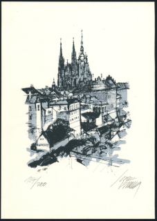 Josef Vrana (*1939) - Praha - litografie