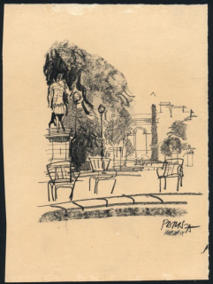 Josef Vrana (*1939) - Paris 75 - kresba