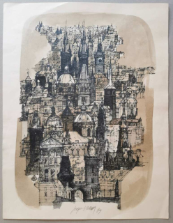 Josef Vrana (*1939) - Praha - litografie