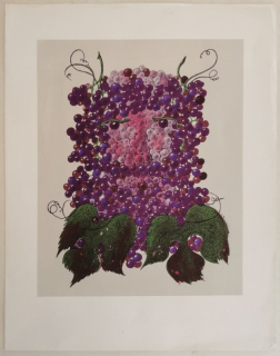 Ctirad Stehlík (1938-2003) - Vinná réva - Víno - litografie