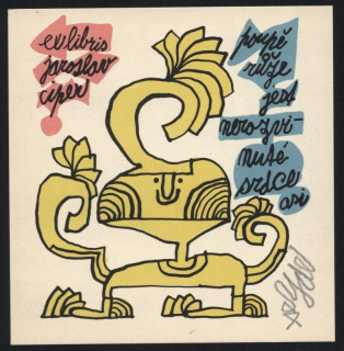 Zdenek Seydl - Ex libris Jaroslav Ciper (litografie)