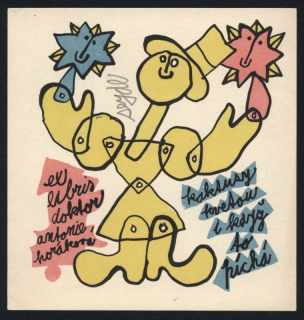 Zdenek Seydl - Ex libris doktor Antonie Horáková (litografie)