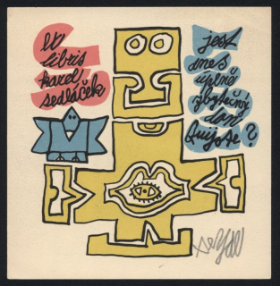 Zdenek Seydl - Ex libris Karel Sedláček (litografie)