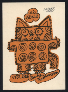 Zdenek Seydl - Ex libris MUDr. Emilie Zděnovcová (litografie)