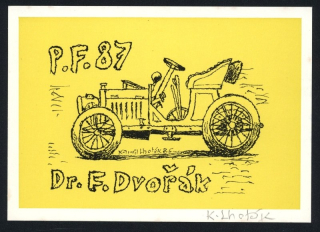 Kamil Lhoták - Automobil - PF 87 Dr. F. Dvořák (serigrafie)