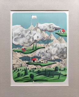 Marie Michaela Šechtlová - Abstraktní krajina (litografie)