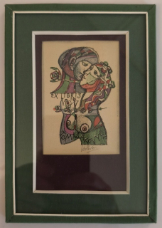 Josef Liesler (1912 - 2005) - Ex Libris Tomáškových - litografie