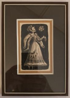 Cyril Bouda (1901 - 1984) - Bílá paní - Perchta z Rožmberka - litografie