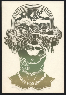 Michaela Lesařová-Roubíčková (1949) - Portrét (litografie)
