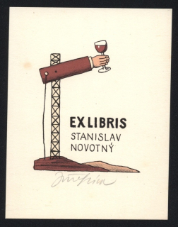 Jiří Slíva (1947) - Ex libris Stanislav Novotný (litografie)