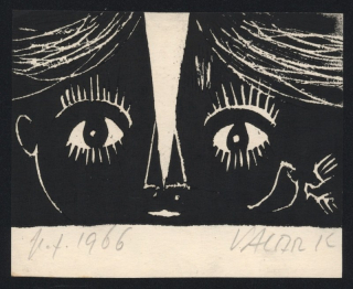 Karel Valter (1909-2006) - P. F. 1966 (linoryt)