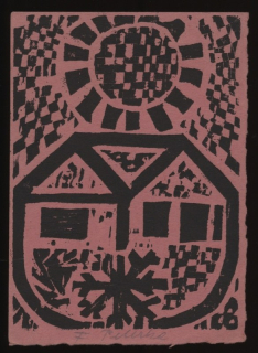 František Peterka (1920 - 2007) - P. F. 1963 (dřevořez)
