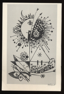 František Peterka (1920-2007) - Slunce (litografie)