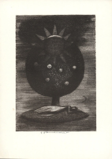 Emilie Tomanová (1933–1994) - Dívka ve snu (litografie)