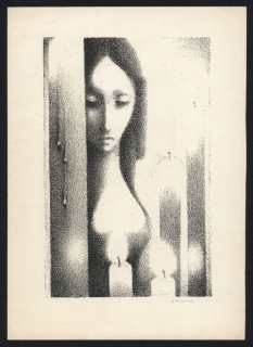 Ludmila Jiřincová (1912–1994) - Dívka (litografie)