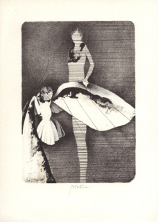 Pavel Roučka (1942) - Baletka (litografie)