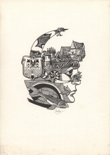 Josef Liesler (1912 - 2005) - Bechyně (litografie)