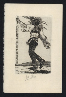 Josef Liesler (1912 - 2005) - Ex libris Lumíra Randýska (lept)