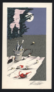 Tomáš Bím (1946) - Ex Libris F. N. (litografie)