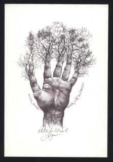Oldřich Kulhánek (1940 – 2013) - P. F. 1986 MUDr. Margit a MUDr. Jiří Klímovi (litografie)