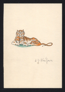 Ladislav Josef Kašpar (1915 - 1997) - Tygr (litografie)