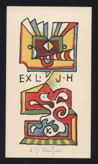 Ladislav Josef Kašpar (1915 - 1997) - Exlibris J. H. (litografie)