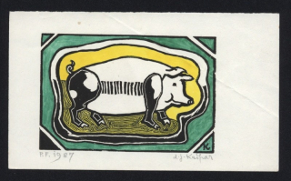 Ladislav Josef Kašpar (1915 - 1997) - P. F. 1987 (litografie)