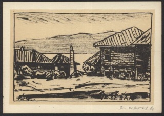 František Gross - Nesebar (litografie)
