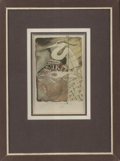 Jan Kavan - Ryba (barevná litografie)