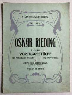Rieding, Oskar - 6 leichten Vortragsstücke / Six easy pieces II