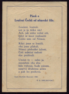 Píseň o Loučení Čechů od německé říše