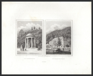 Karlovy Vary. Tereziin pramen, Café Freundschaftssaal (Carlsbad. Der Theresienbrunn, Der Freundschaftsaal)