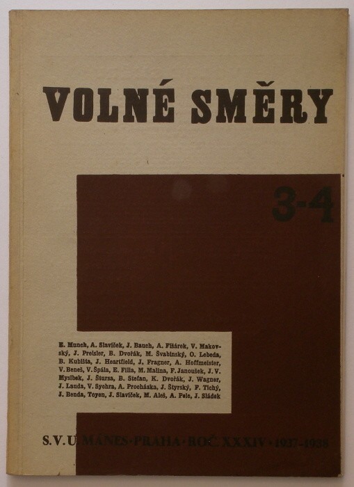 Volné směry 1937-1938/1-10 (kompletní ročník)