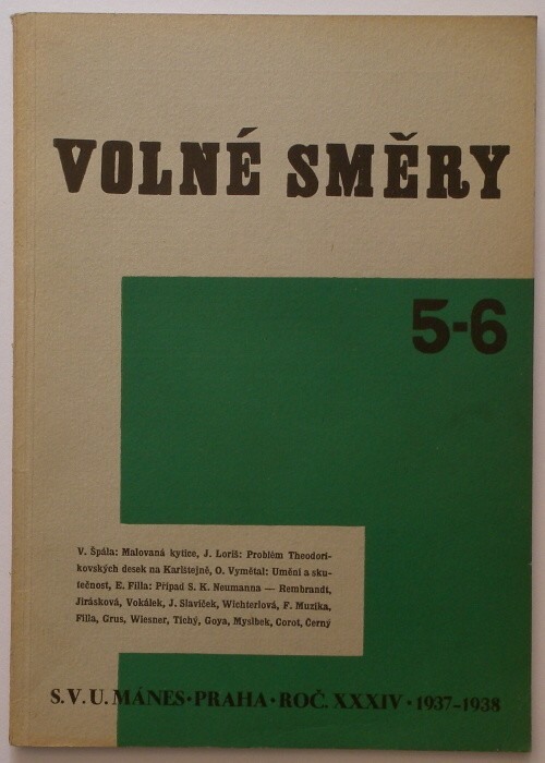 Volné směry 1937-1938/1-10 (kompletní ročník)