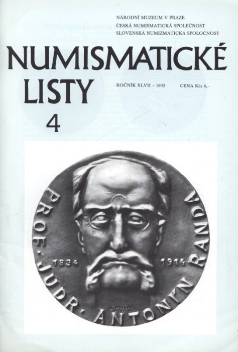 Numismatické listy 1992 (kompletní 47. ročník, 6 čísel)