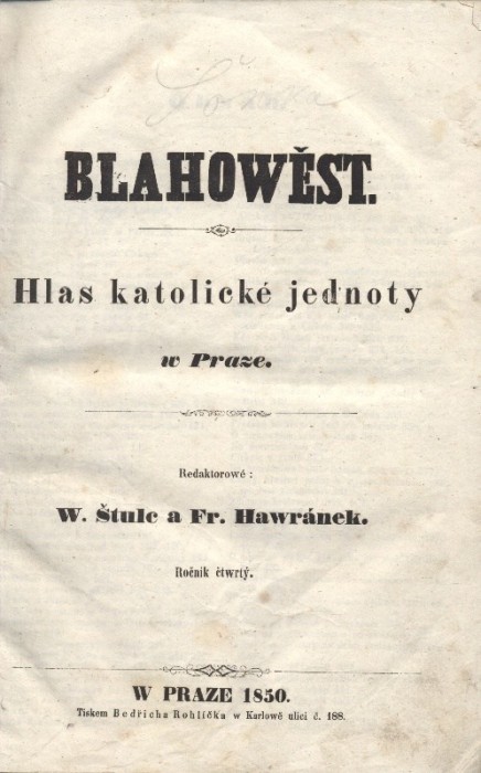 Blahowěst 1850 (kompletní 4.ročník)