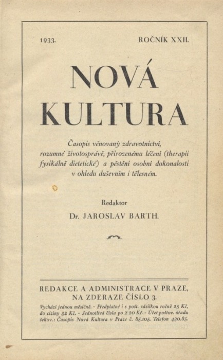 Nová kultura 1933 (Ročník XXII.)