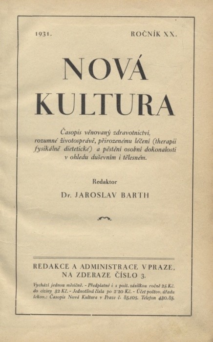 Nová kultura 1931 (Ročník XX.)