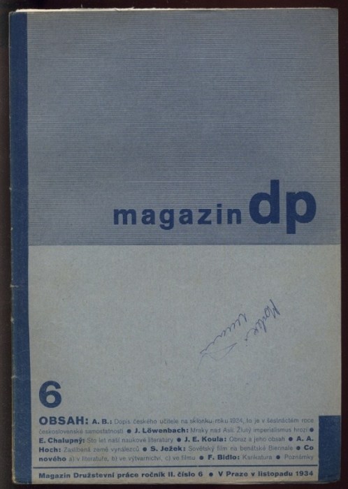 Magazín DP 1934-1935 (2. ročník - nekompletní) chybí číslo 2