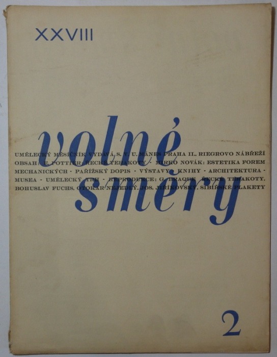 Volné směry 1930, 1931 (28. ročník, kompletní) čísla 1 až 12